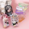 Clear PVC Zipper Doll Storage Bag - 19cm, Cartoon Dust Cover with Portable Hanging Buckle