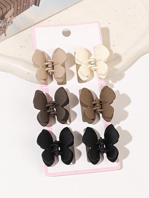 6 Stück Kleine Schmetterling Haarspangen, Rutschfeste Bunte Clips Accessoires für Mädchen und Frauen Dünnes und Mittellanges Haar
