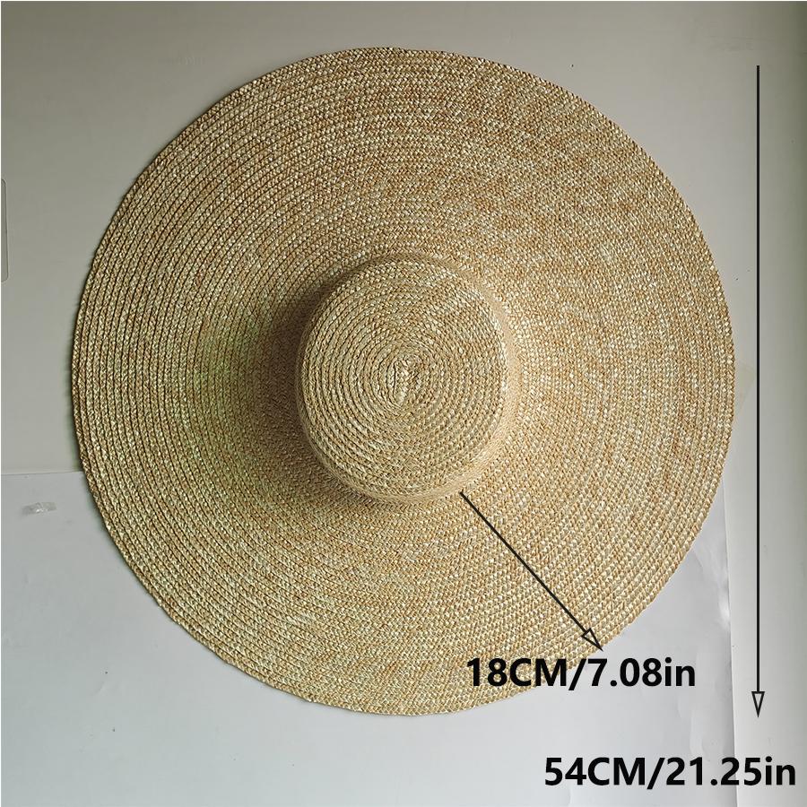 Cappello Estivo in Paglia Naturale Jazz Oversize Cappello Parasole Estivo Cappello da Sole per Uomo e Donna Cappello da Pesca