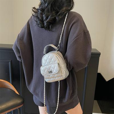 Bag Women's Korean Ins Fashion Trend Backpack 2025 Summer New Niche Simple Casual Diamond Women's Bag