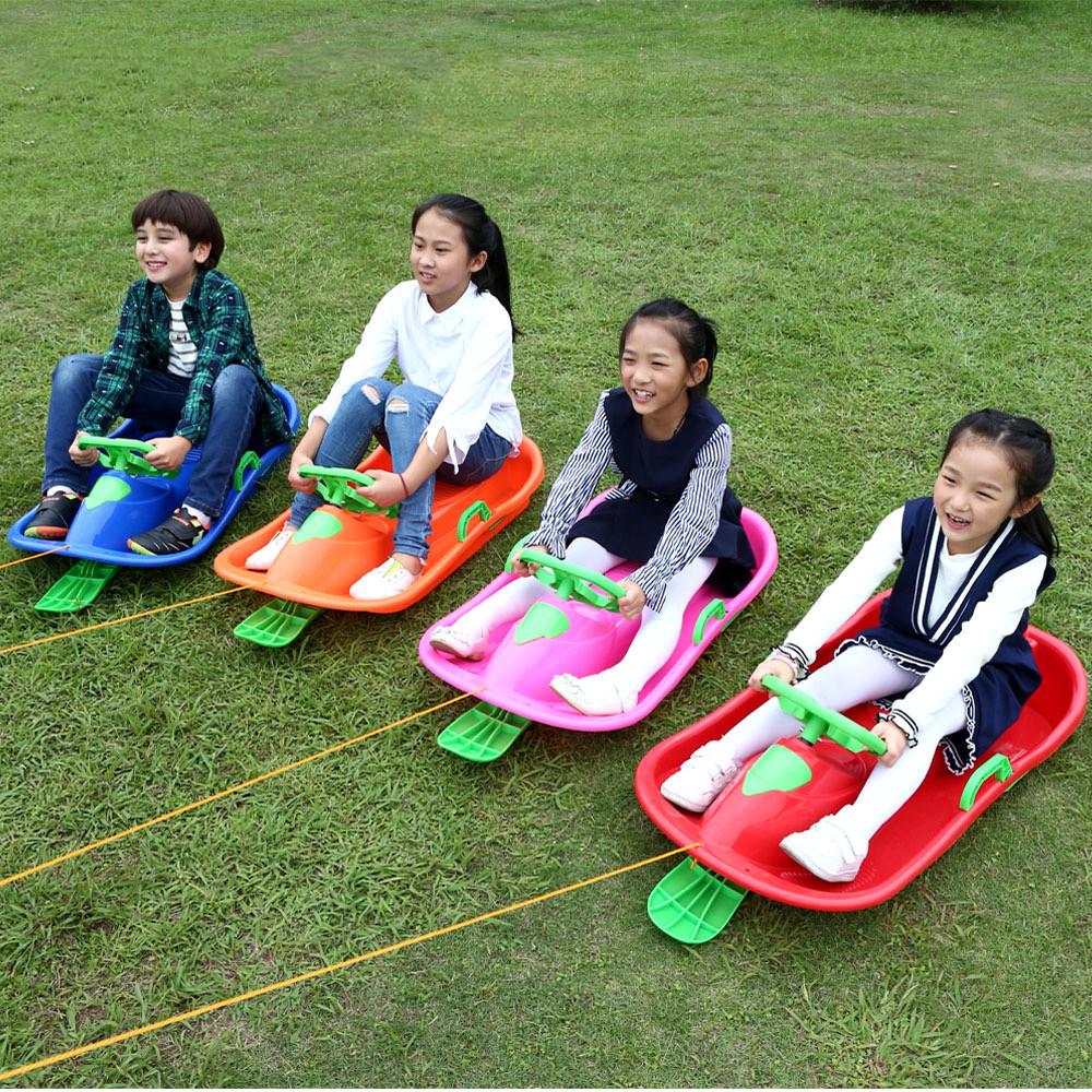 Ski Board: Multi-Use Thickened Sled for Children & Adults - Grass, Sand, Snow