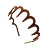 Black Flocked Big Wave Headband with Tooth Comb for Washing Face, Headband for Tidying Up Hair, Hairpin and Headdress