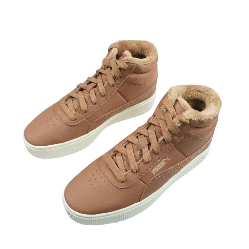 Puma Vikky Stacked Mid Wtr Comfortable Warm Durable High-Top Sneakers Women Sneakers Brown 372205-03