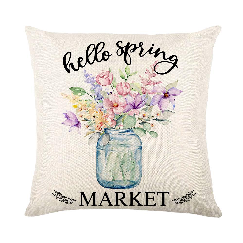 

Spring New Style Pillow Garland Car Sofa Pillow Case Combination Bedroom Pillow Case 45 * 45Cm (excluding pillow core)