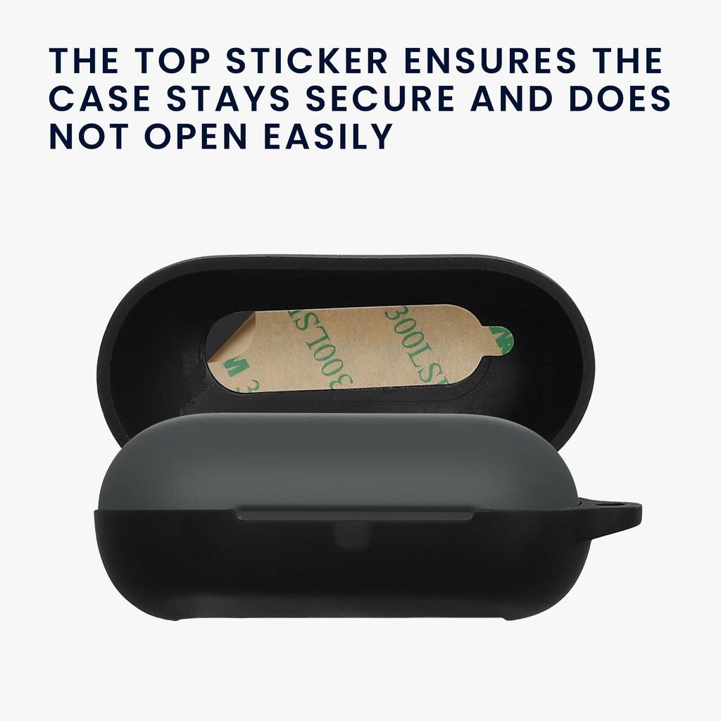 Silicone Case with Sticker with Handstrap for Sony Black WF-C700N -