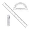 Geometry Drawing6 Inch Protractor and Tool, Clear Plastic Math Tools for Students, Classroom Practice and Study Use