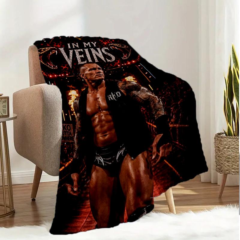 Wrestling Champion With Wwe Title Blanket Lightweight Ideal Bedding Blanket Perfect for Travel, Living Rooms, Offices, Sofas, Fan Christmas Gift