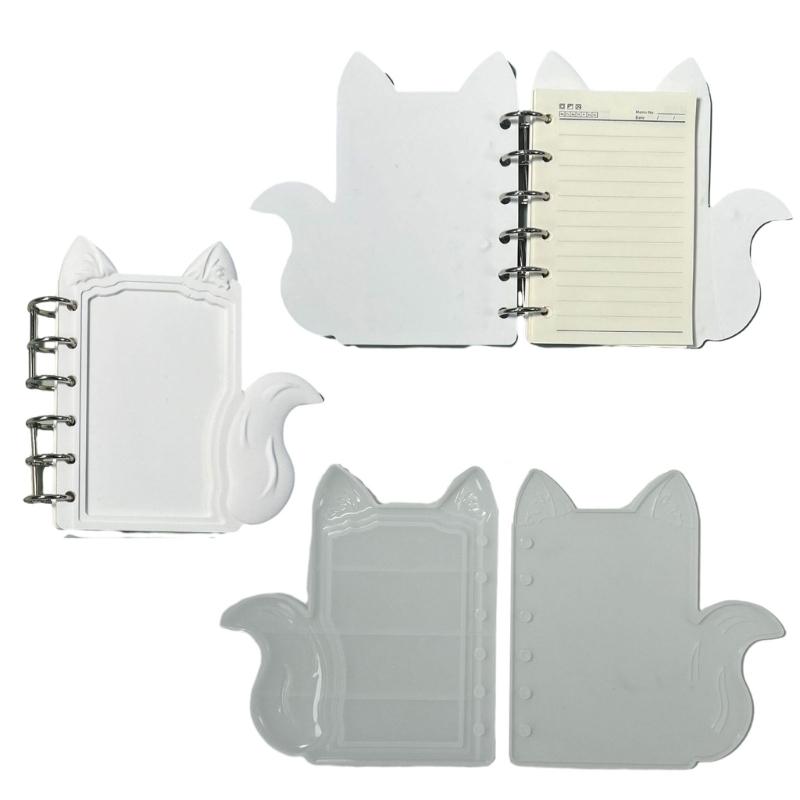 1 Set Durable Silicone Mold Cat Ear Shape Notebook Mould Unique Epoxy Resin Jewelry Making Molds for DIY Enthusiasts