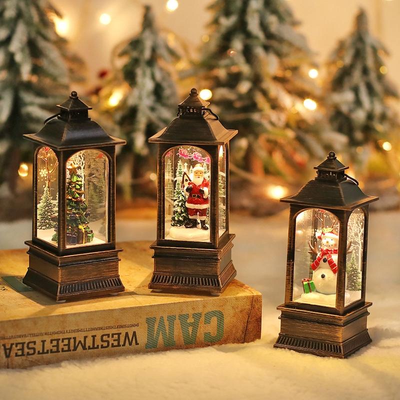 Christmas Retro Lantern Desktop Art Vintage Crafts Office Desktop Decoration