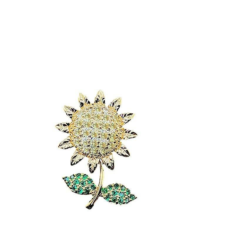 New Alloy Brooch High-end Niche Women's Peony High-end Pin Coat Suit High-end Versatile Brooch