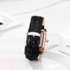Used Watch Men's Leather Belt Calendar Antique: Square Roman Analog Display 3ATM Waterproof Stylish Quartz Watch Black Business Casual Men's Fashion