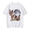 High Quality Fashion Short Sleeve Tshirts Funny Beluga Cat Meme Graphic T Shirts Unisex Women Casual Oversized Tshirts Streetwear