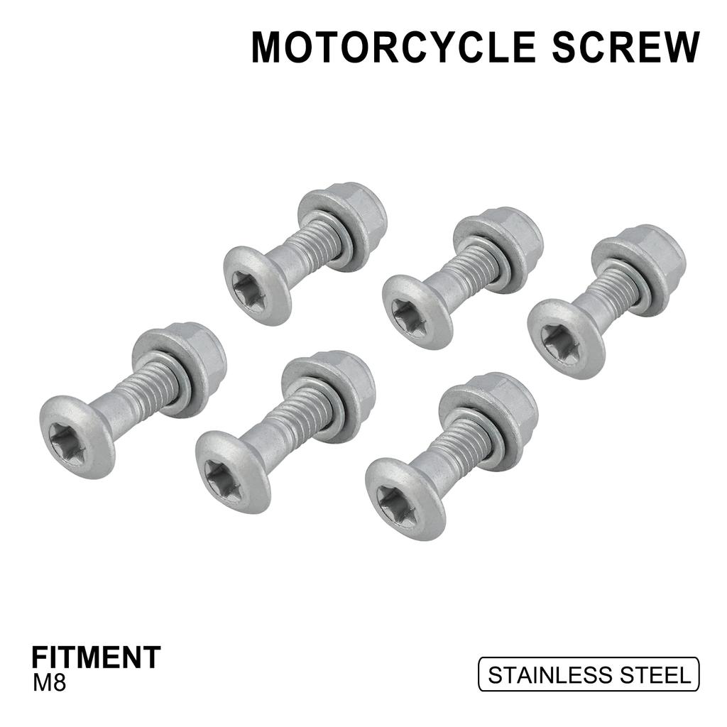 6pcs 8*25MM Sprockets Blots Kits Screws For HONDA SUZUKI KAWASAKI YAMAHA KTM RMZ DRZ YZF KXF KLX CRF Dirt Bike Pit Bike