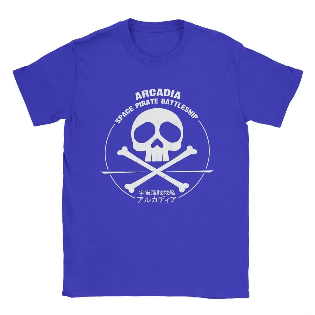 Arcadia Weltraum-Piratenkapitän Harlock Albator T-Shirt Vintage T-Shirts Kurzarm O-Ausschnitt T-Shirt Baumwolle Geschenkidee Kleidung