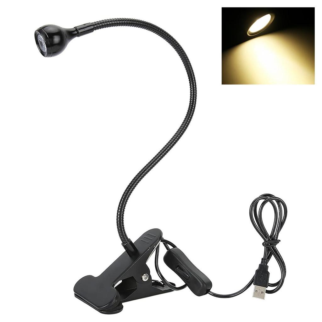 Usb Led Clip On Desk Lamp Reading Book Light Dc-5v Clamp Cold White Ligting For/table Decor Night Holiday Lighting Energy/saving