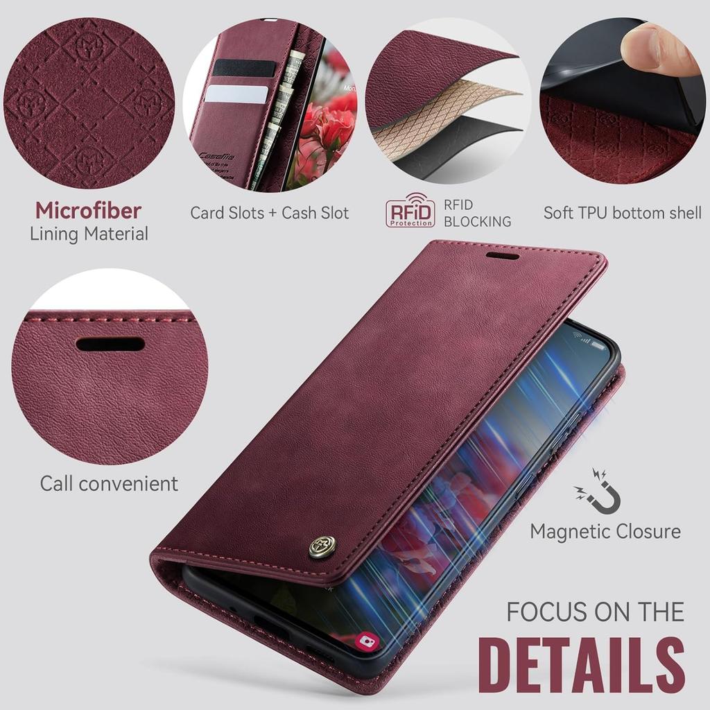 Wallet Case for Samsung Galaxy S21 Leather Wallet Flip Cover with Card Holder, Kickstand, Magnetic Closure, RFID Blocking TPU Shockproof Phone Case