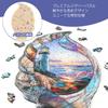 Delobil Jigsaw Stained Glass Wooden 200 Includes Transparent Laser Cut for Repeated Stylish Gift Puzzle Seashells, Coast, (33x21cm), Puzzle, Pieces,