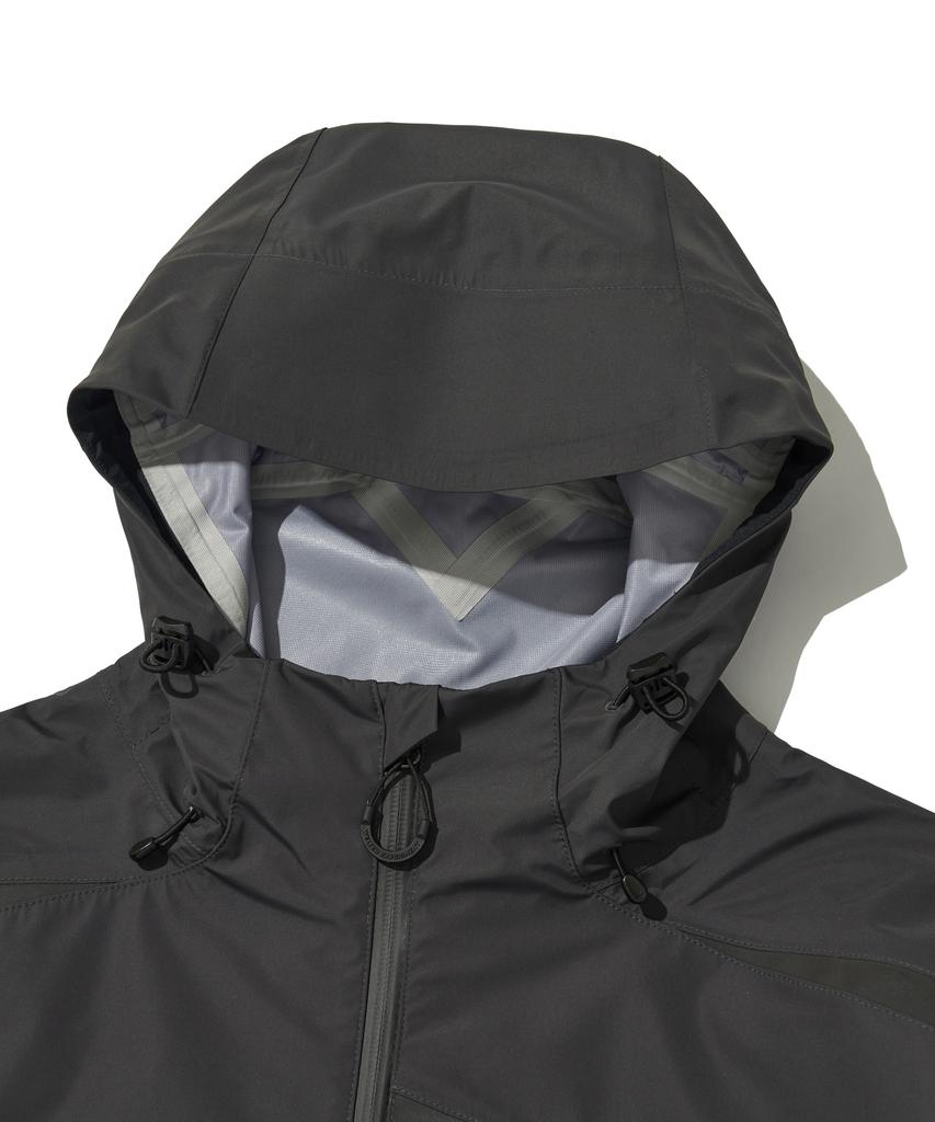 Welter Experiment Wol029_3Layer Nut Hood Shell Jacket_Charcoal