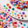 Akrylowe okrągłe koraliki - lite kolory cukierkowe do samodzielnego wyrobu biżuterii i rzemiosła