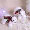 2Pcs 3D White Bear Ornaments Cute Simulated Polar Bear Funny Christmas Bear Pendant  Outdoor