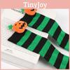 Cute Cartoon Pumpkin Doll Long Tube Socks For Kids Polyester Fabric Friction-resistant Striped/plaid Pattern Packaged In A Bag
