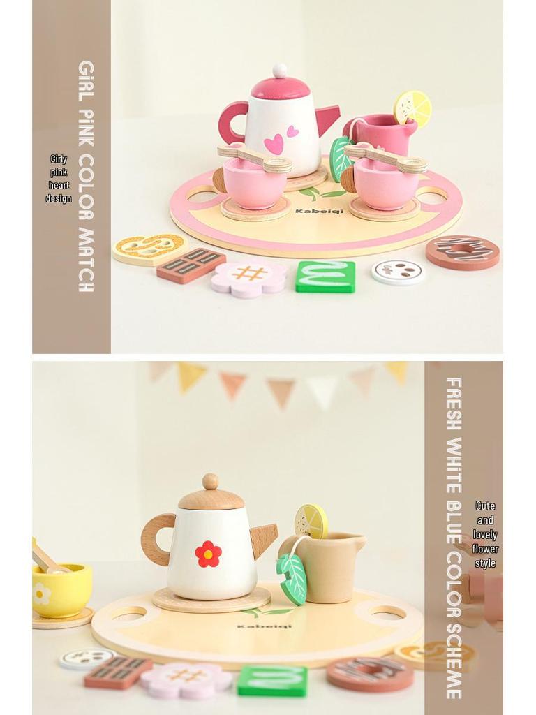 Nordic Tea Party Playset for Girls - Toy Teapot & Tea Set, Perfect for Afternoon Tea, Kindergarten & Birthday Gift