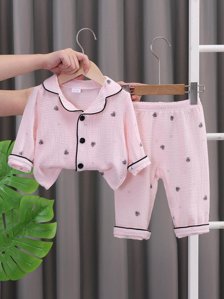 2025 Spring & Autumn Cartoon Pajamas: Long Sleeve, Double Layer Cardigan for Kids