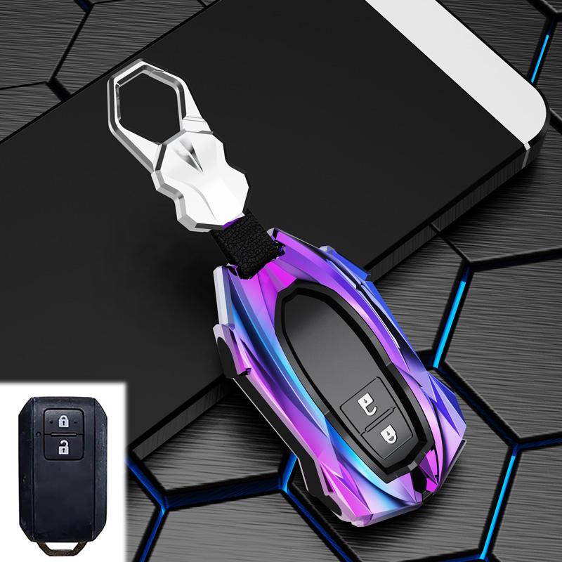Zinc Alloy Car Remote Key Case Cover Shell For Suzuki Ertiga Swift 2017 Wagon R Japanese Monopoly Type 3C 2 Buttons Keyless Fob