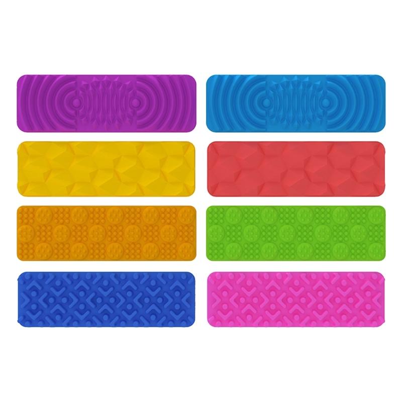 

Reusable MultiTexture Sensory Stress Reduce Toy Washable Silicone Suction Cup Strips for Kids Creative Fine Motor Skill 1