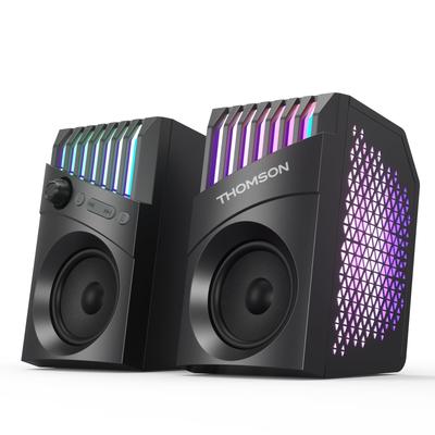 Głośnik Gamingowy Bluetooth PC THOMSON z RGB Pamięć USB USB Przewodowy Kanał USB 10W x Kompatybilny z i Smartfonami Głośnik, 5.3 Oświetlenie, Wsparcie,