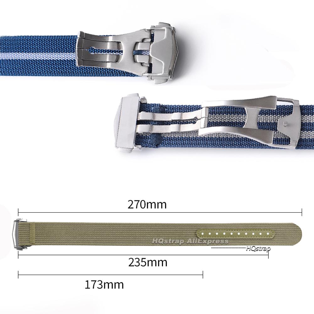 Nylon Watch Strap 20mm 22mm for Omega for Swatch Belt Waterproof Sport Folding Buckle Watchband Men Women Watches Accessories