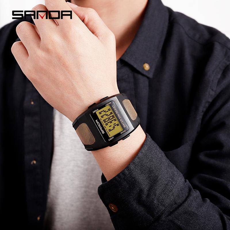 Reloj Deportivo Digital Impermeable Estilo Harajuku para Hombre Sanda - Unisex, Moderno, Diseño Simple y Cuadrado