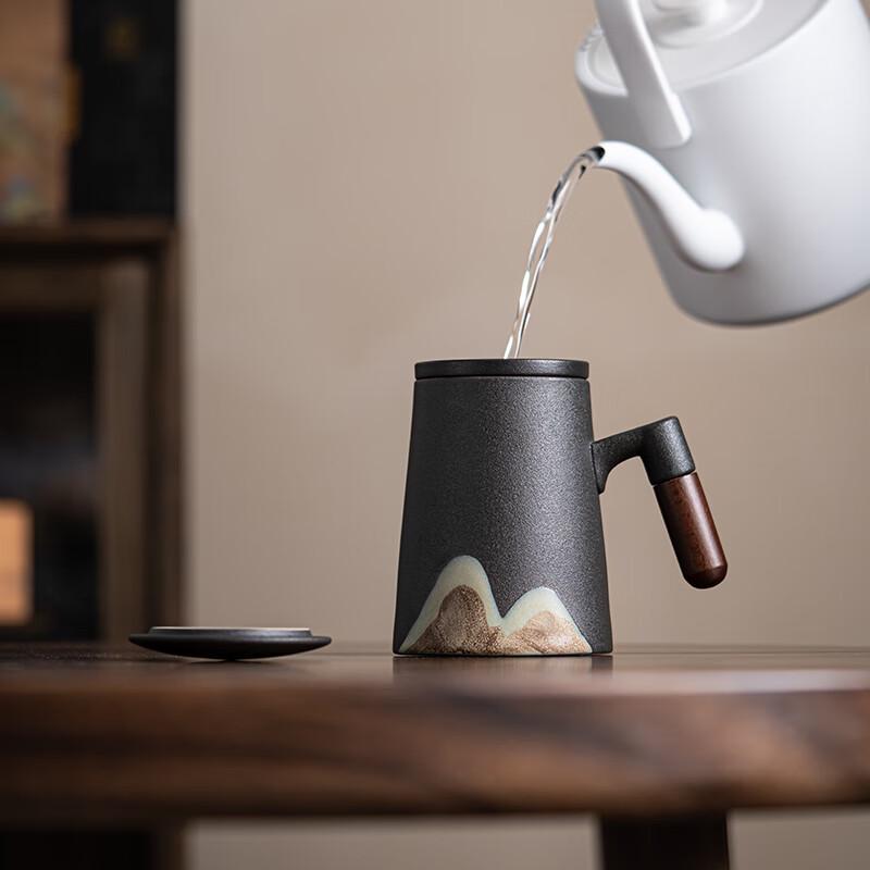 Su's Ceramics Thousand Li River & Mountain Rising Tea Cup