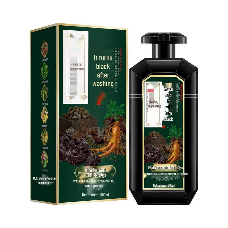 Nanjing Herbal Flowing Bubble Black Hair Dye - Natural Plant Extract