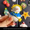 Magneti per Frigorifero di Natale Carini in Resina 3D: Pupazzo di Neve, Albero, Omino di Pan di Zenzero - Adesivi Magnetici Festivi per Decorazione.