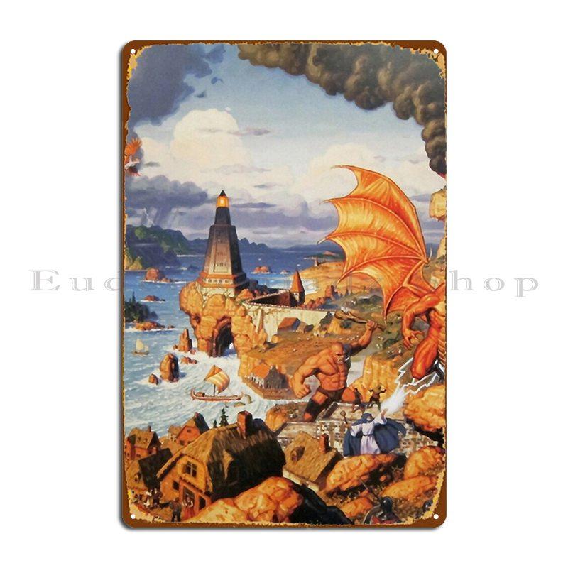 Ultima Online Классическая Металлическая Табличка Вечеринка Бар Настенная Роспись Винтаж Создать Жестяную Табличку Постер 20x30cm(7.8x11.8inch)