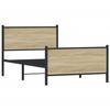 VidaXL Cadre de lit métal avec tête de lit et pied de lit 100x200 cm, lit simple, meuble de chambre à coucher, lit d'invité, 4007729