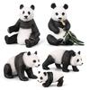 Solid Wildlife Zoo Model Panda Animal Toy 7-Piece Set Realistic Animal Figures Kids Educational Toy Eco-Friendly PVC Material Gift Box