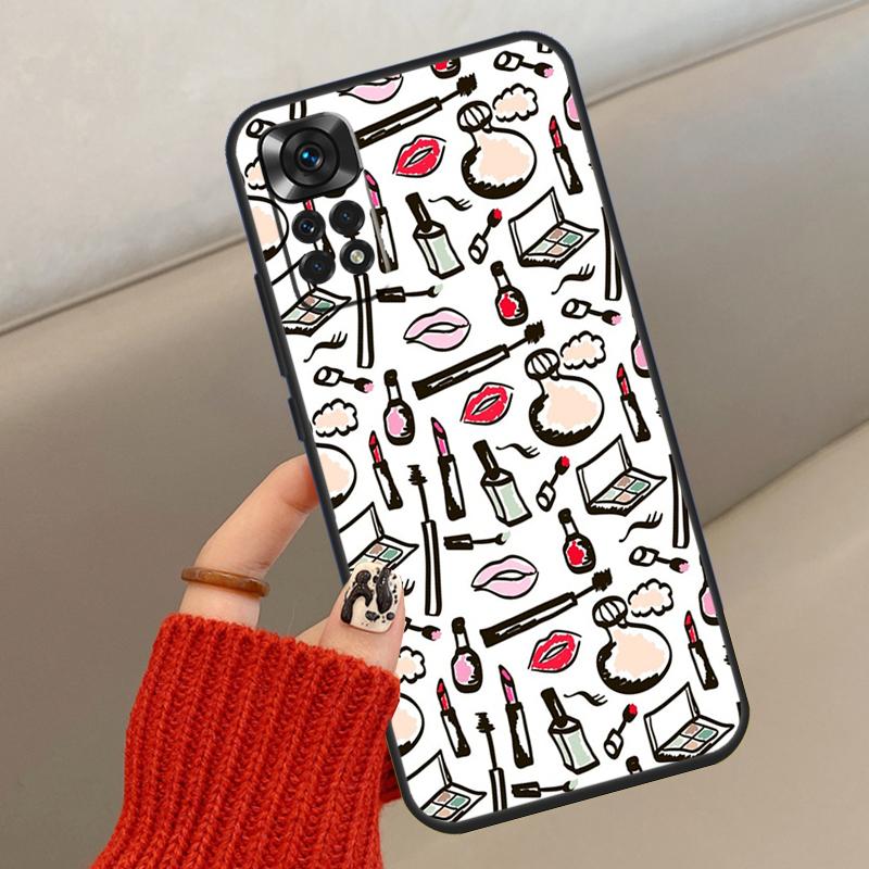 

Cosmetics Nail Polish Case For Xiaomi Redmi Note 14 13 12 11 10 15 Pro Plus Cover For Redmi 15 15C 12C 10C 13C 14C Redmi 15C 4G