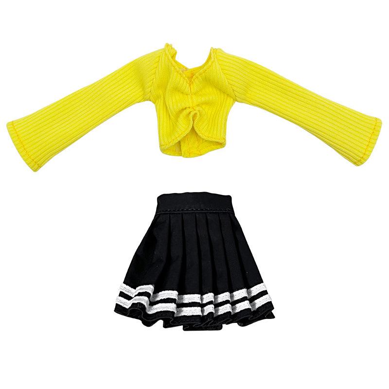 30Cm Lady Doll'S Pleated Skirt Clothes Suit For 1/6 Doll Accessories Dress Up Toys For Children