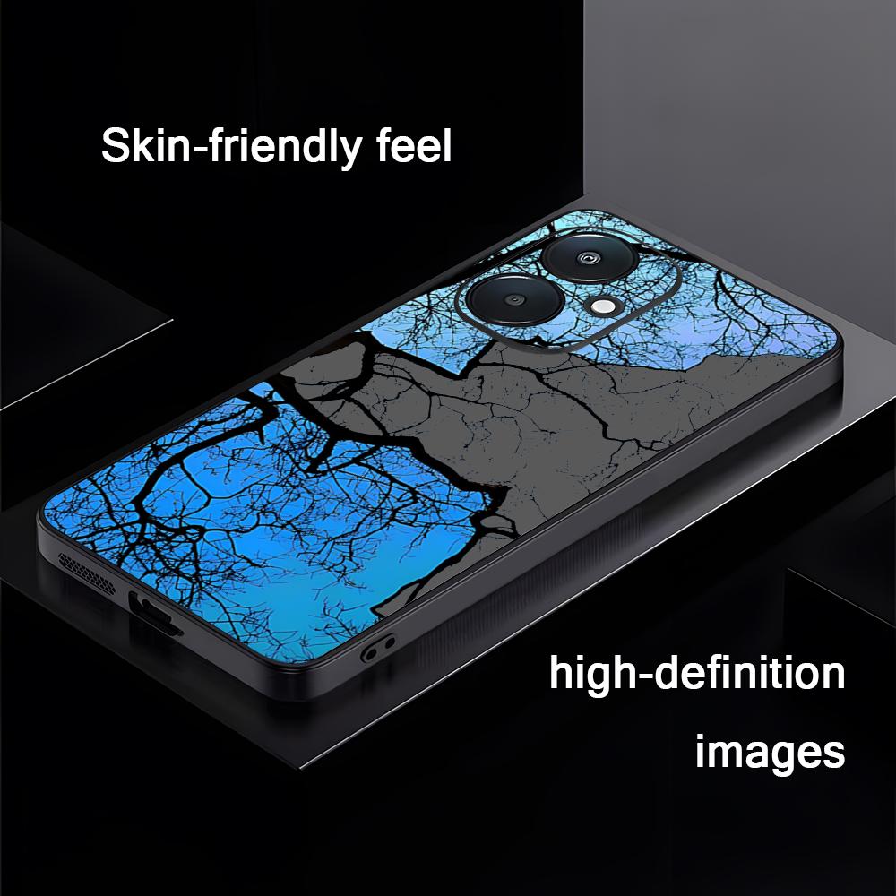 Tree design Beautiful Hot Phone Case For Xiaomi Redmi 14C 13C 12C Note14 13 12 11 10 Pro Plus S Soft Black Phone Cover