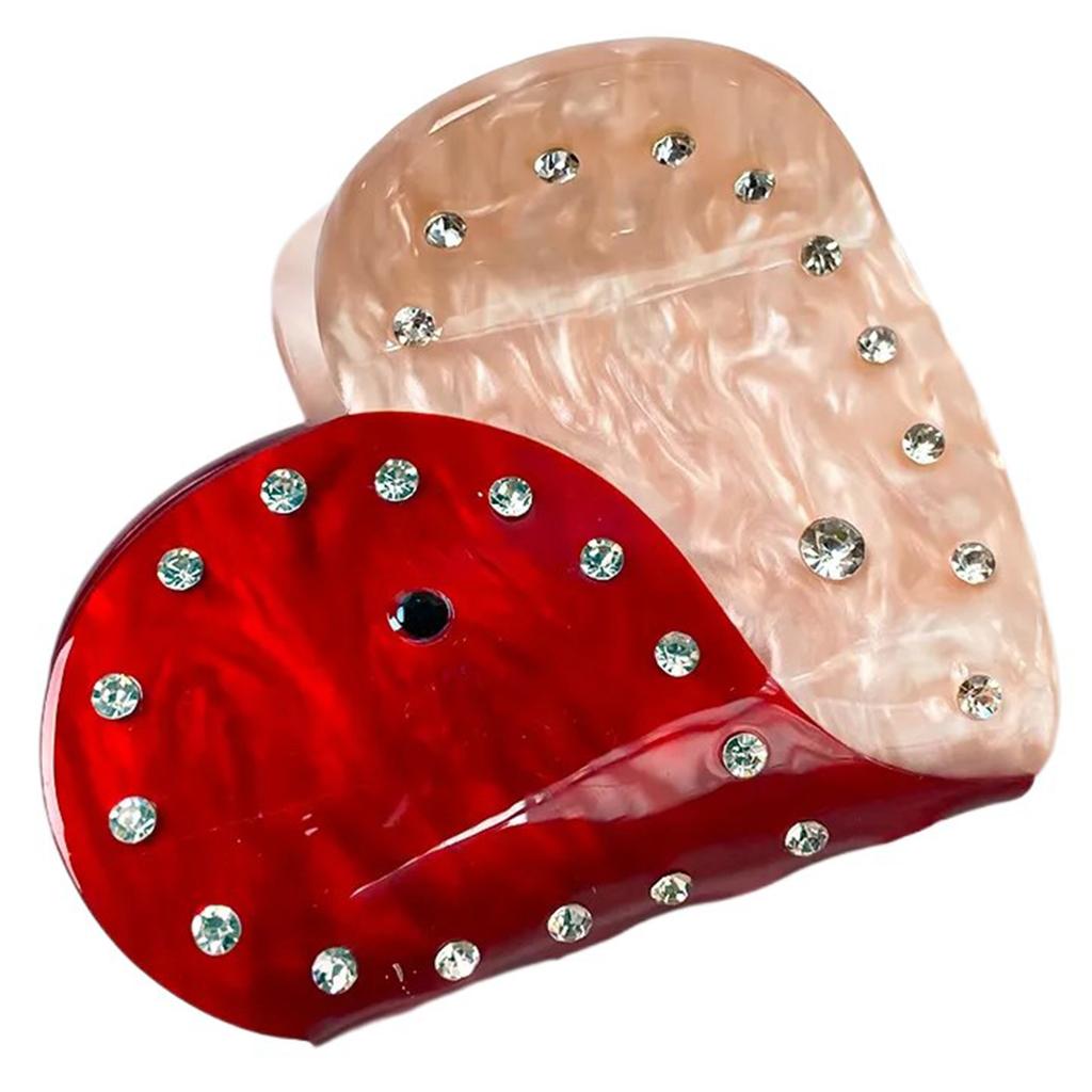 Love Heart Hair Claw for Women Acetate Acid Strong Clamp Hair Claw Clip Hair Styling Tool French Elegant Hair Decoration