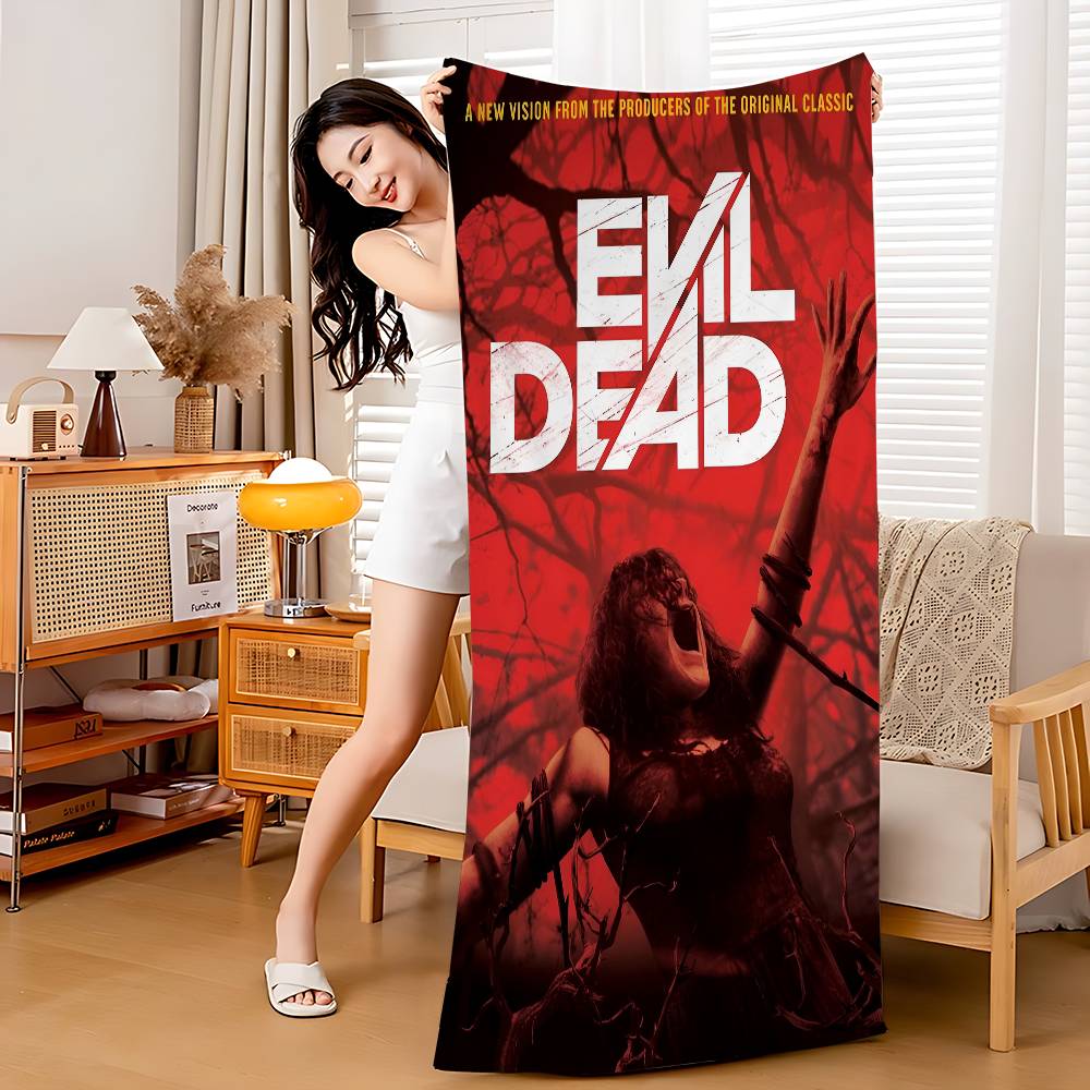 T-La E-Evil Dead Anime Asciugamano da Spiaggia Morbido Assorbente Panno per Lavaggio Regali per Bambini Viaggio Campeggio Palestra