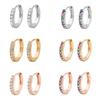 Elegant Zircon Rhinestone Round Earrings - High-End Stylish Copper Accessories for Women