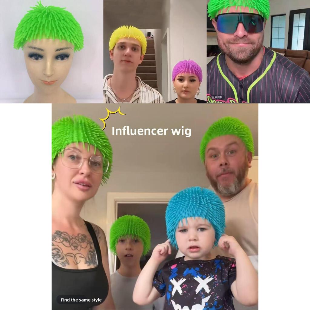 Tpr Soft Hair Long Furry Hat For Kids And Parents Interactive Play Toy