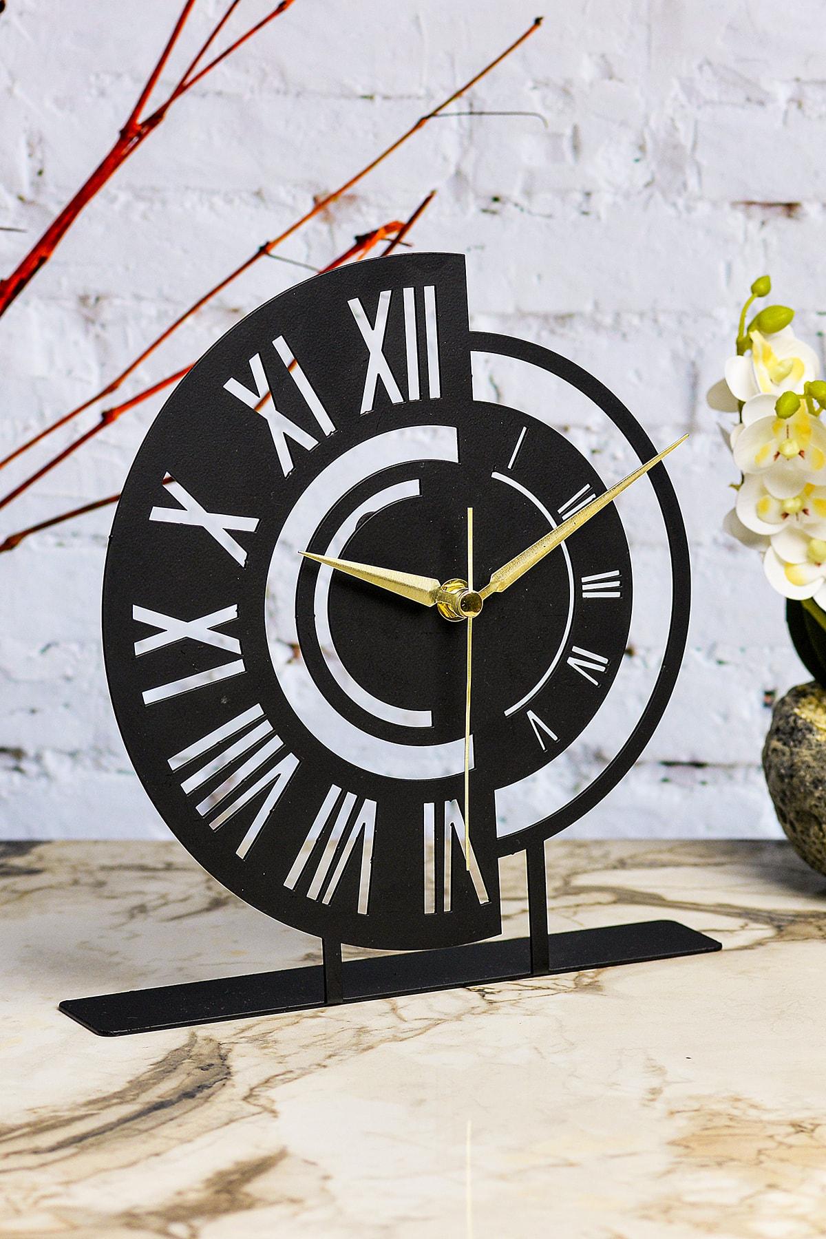 

Muyika Ruota Черные металлические декоративные настольные часы 25x23см Mms-m 25x23