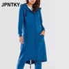 JPNTKY Women's Fashion Casual Solid Color Print Autumn Winter Long Sleeve Hoodie Dress