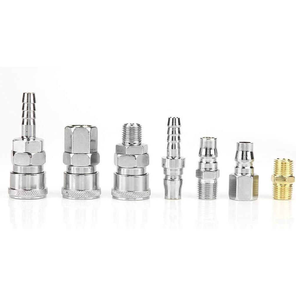 18pcs Industrial Air Coupling 1/4 Inch Air Fitting Japanese Type Quick Coupling Female Male Thread Air Compressor Connector Compressor