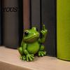 Miniature Resin Gorilla Ornaments Gorilla/Frog Figurine, Animal Ornament, Funny Gesture Statue Small Car Dashboard Accessories for Desktop Decor, Cute