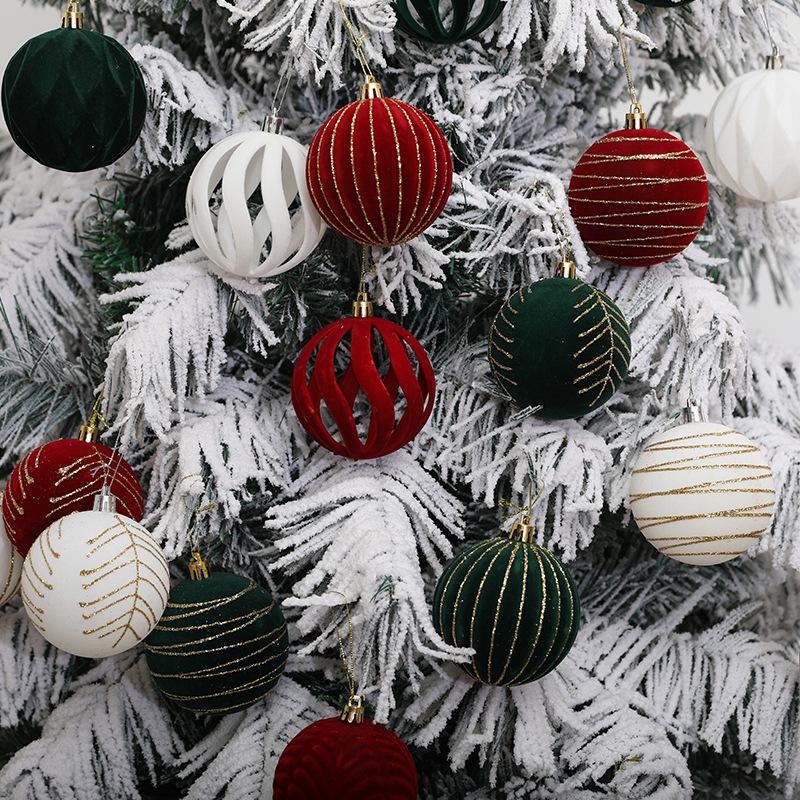 6pcs/box 6cm Christmas Balls Ornaments Christmas Tree Hanging Pendants Christmas Decorations for Home 2025 Navidad New Year Gift
